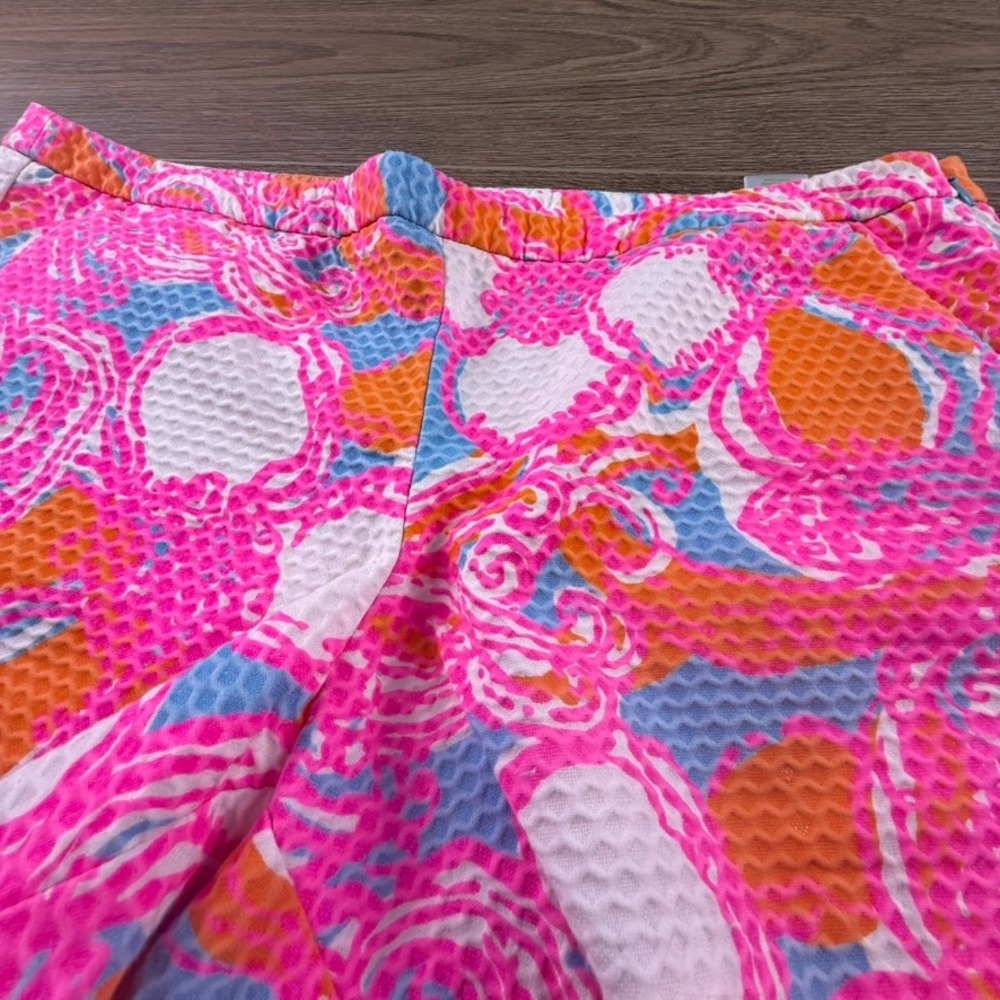 Lilly Pulitzer Adie Shorts Textured Cotton Feeling Tanked Bright Summer Preppy 8 - Picture 2 of 12